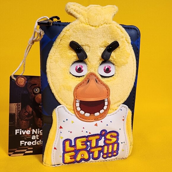 Loungefly Five Nights at Freddy's Chica Plush Cosplay Zip Around Wallet NEW - Picture 3 of 14